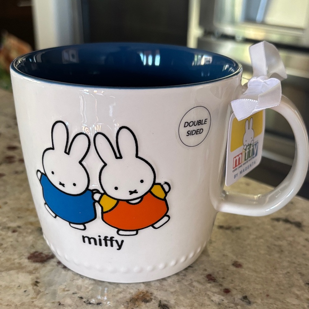 miffy Mug with Blue and Orange Characters